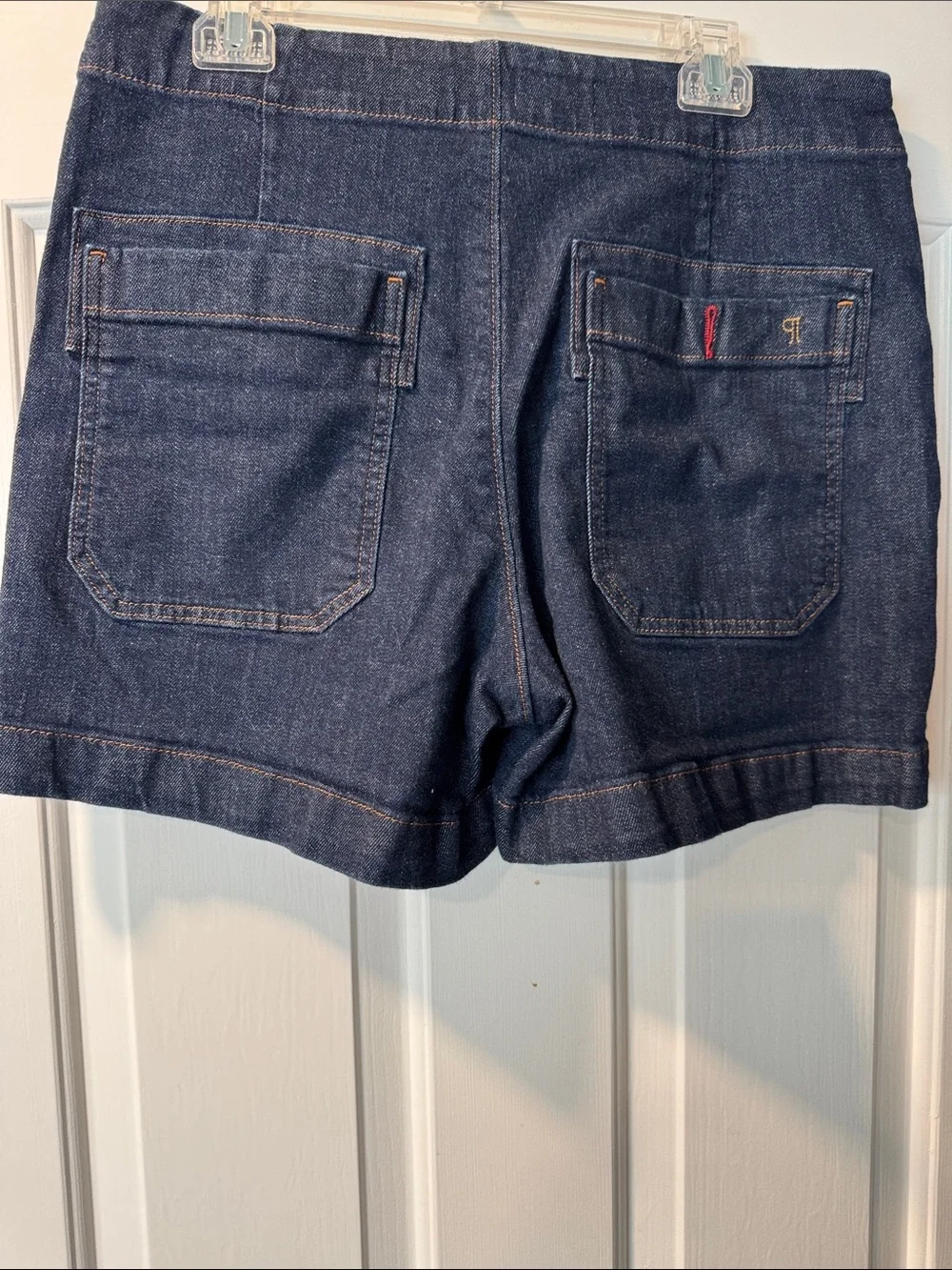 Anthropologie Pilcro Dark Blue denim Camper Shorts size 32- NWOT